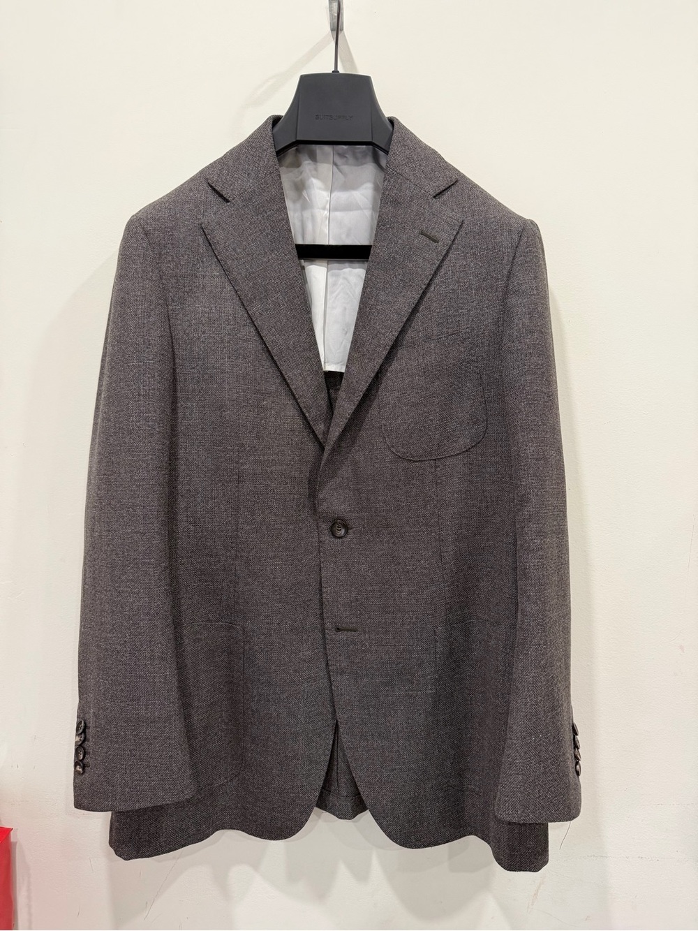 SuitSupply Havana Gray Men's Wool Notch Lapel Blazer 42R